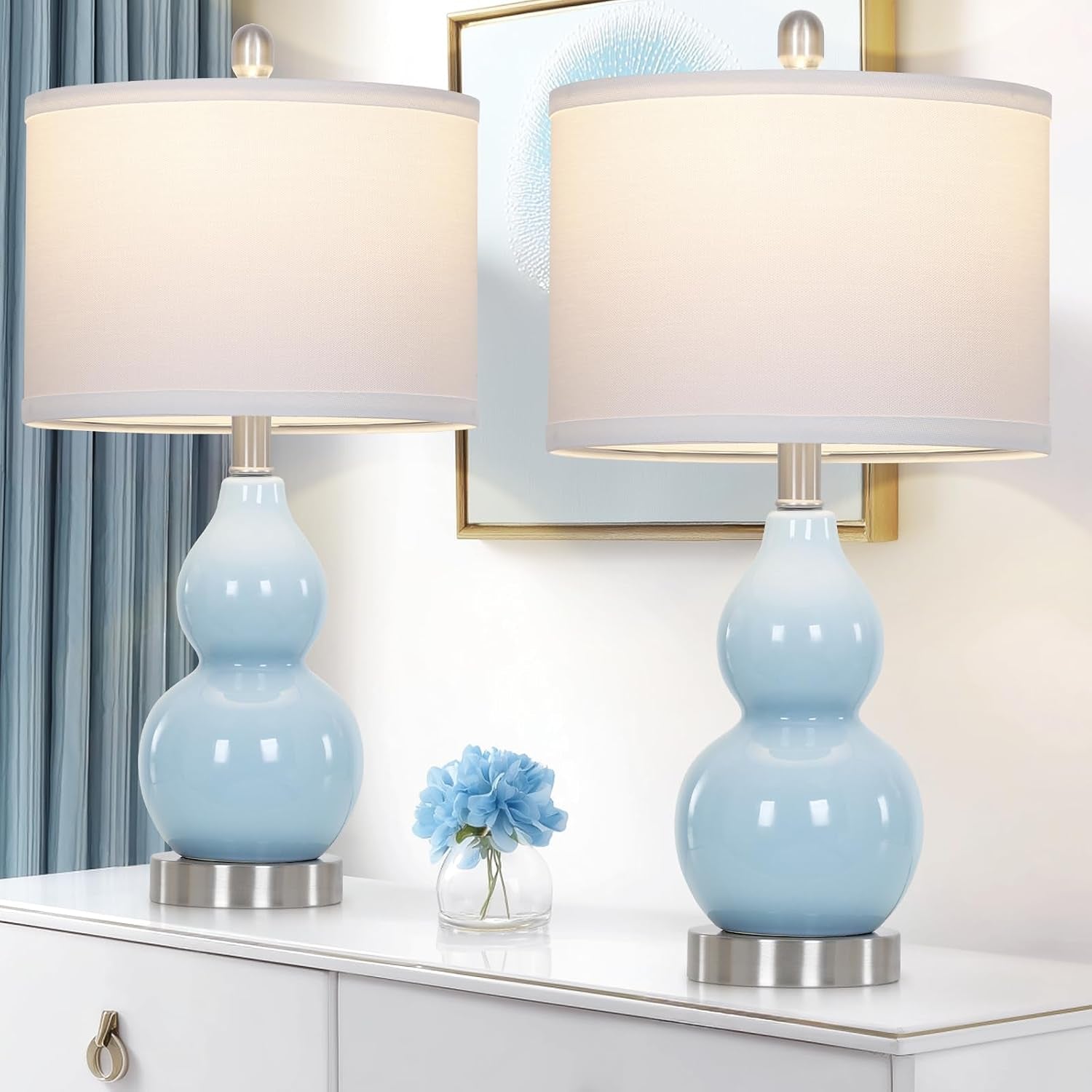 22-double-gourd-ceramic-table-lamps-set-of-2-blue-modern-bedside-lamps-for-living-room-contemporary-nightstand-desk-lamps-for-bedroom-end-table-home-office-study-room-decor2-led-bulbs-included