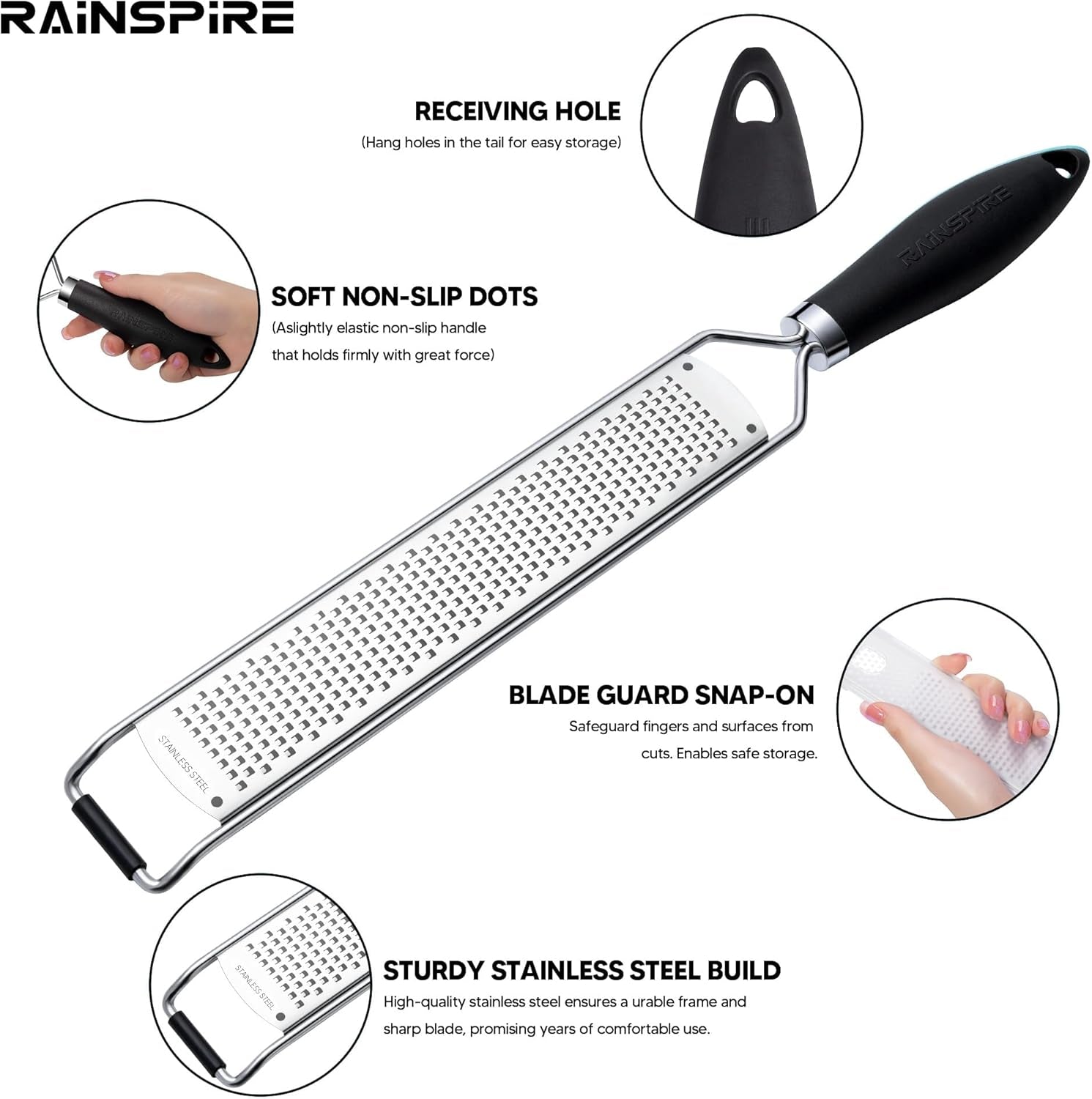 304-stainless-steel-citrus-lemon-zester-spice-ginger-garlic-grater-black