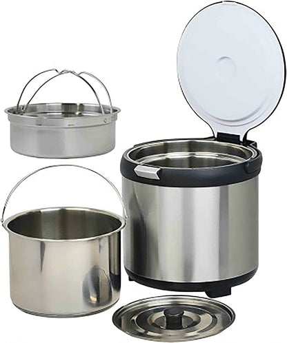 Stainless Steel Thermal Cooker,Black,7 Qt.,Txm-70Cfzr10