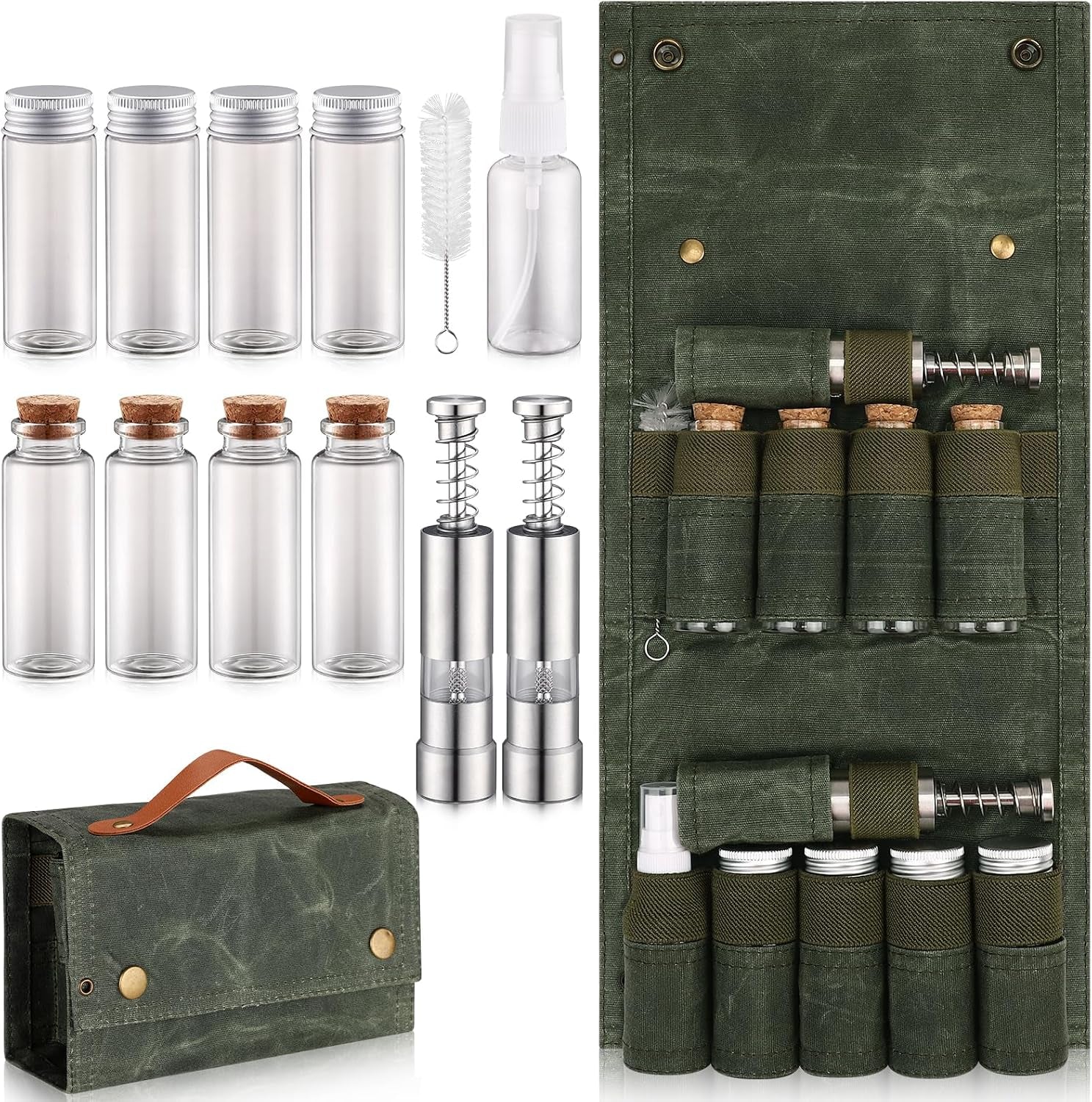 portable-spice-bag-for-travel-camping-spice-kit-with-8-jars-green