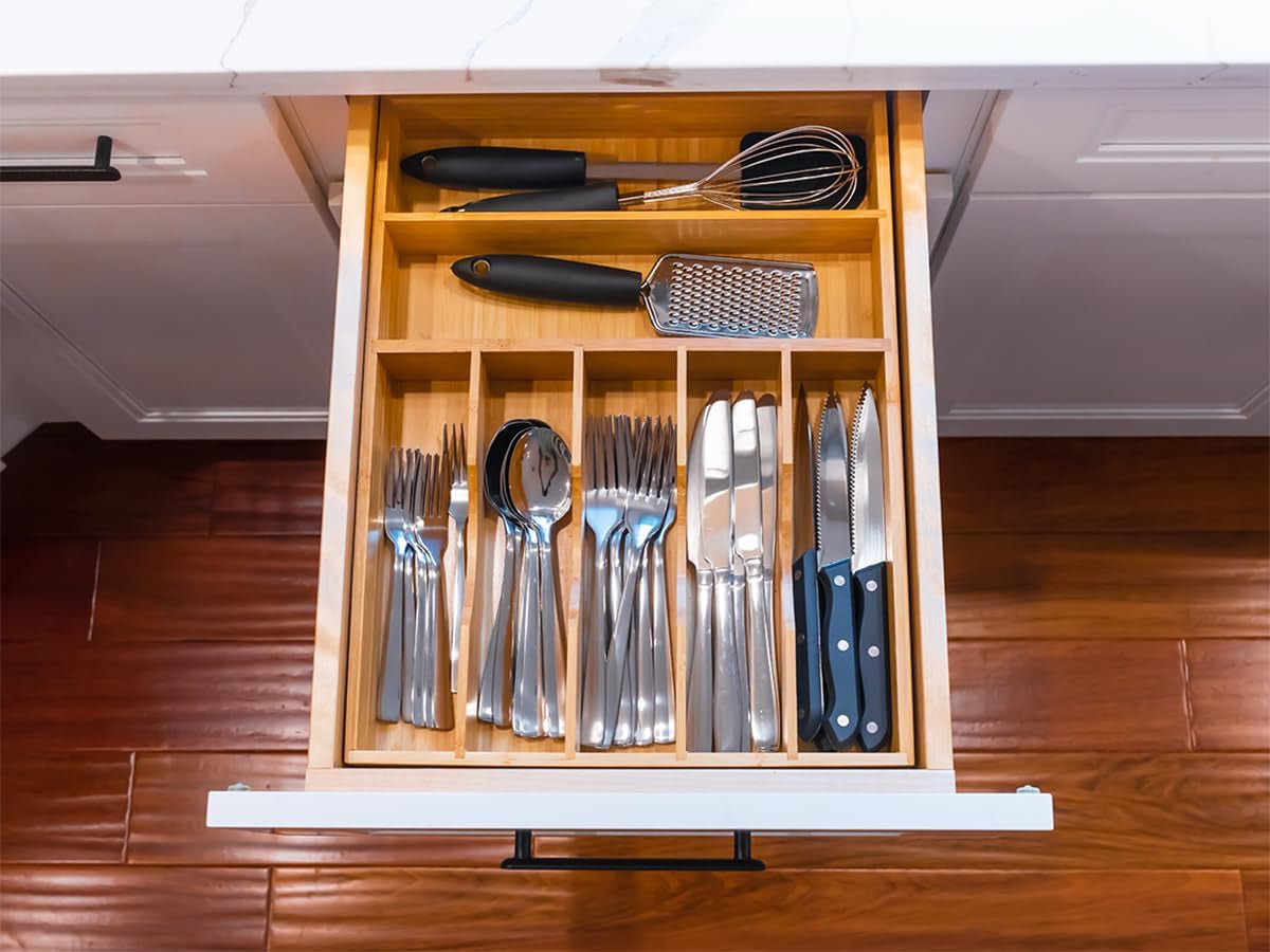 bamboo-kitchen-drawer-organizer-13-inch-silverware-utensil-tray-holder-extra-deep-grooved-drawer-divider-7-slots-total-bamboo-wood-caddy-for-flatware-cutlery-knives-forks-spoons