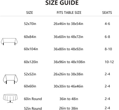 52"X70" Rectangular Tablecloth Only for Small Dining Table, Natural8