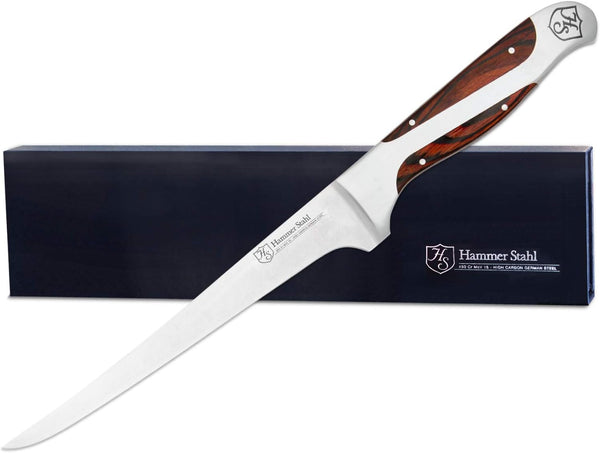 7-Inch Fillet Knife | German Forged High Carbon Steel Blade for Filleting, Boning, Trimming & Slicing | Ergonomic Quad-Tang Pakkawood Handle & Gift Box1