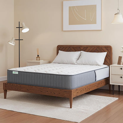 Hybrid Queen Mattress 10 Inch – Made in USA Medium Feel Queen Bed Mattress with Pocketed Coils & Cooling Gel Memory Foam, Reinforced Edge Support, Certipur-Us Certified, Bed in a Box, SE-10-Q1