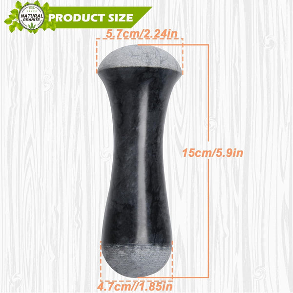Marble Replacement Pestle 5.9" Length Polished,(Black Marble)2
