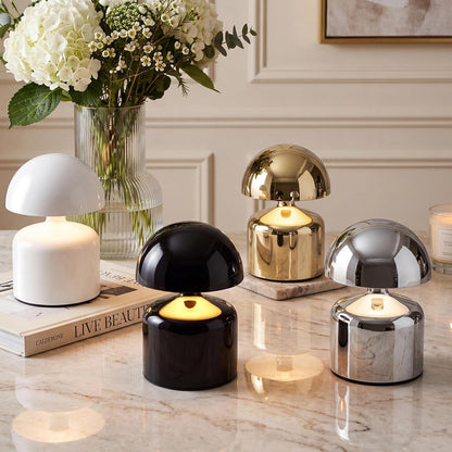Mini Mushroom Rechargeable Table Lamp Cordless, Silver8