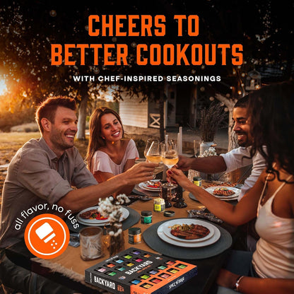 Grilling Spice Set Grill Seasoning Gifts, 20 Unique Spices and Seasonings Jars Gift Set, BBQ Gifts for Men, Dad, Husband, Father, Flavors like Chili, Cajun, Garlic, Steak, Rub, Herbs, Blend and More5