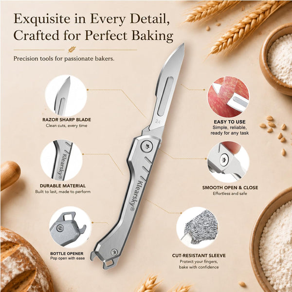 Foldable Bread Lame, Stainless Steel Sourdough Scoring Tool4