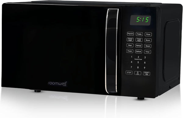0.7 Cu Ft Microwave Countertop Small with Digital Display, 700 Watt Microwave Black Has 10 Power Levels & Auto Defrost Function Mini Microwave Oven Compact with Child Lock for Dorm, Home, Office1