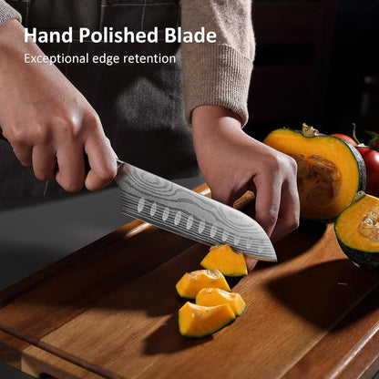 Santoku Knife, 5 Inch Chef Knife, Ultra Sharp Kitchen Knife7