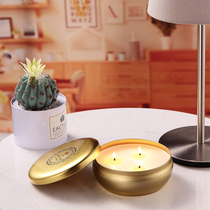 Citronella Candles Outdoor and Indoor, 3 Pack 3-Wick Scented Candles Gift Set, Natural Soy Wax Candle2