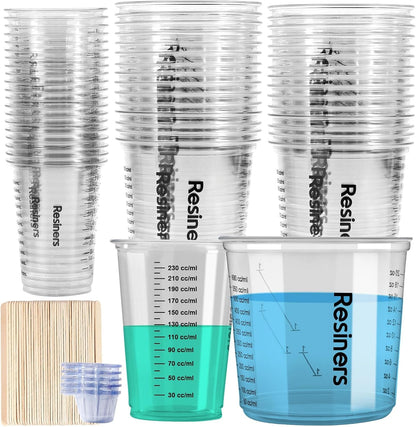 Epoxy Measuring Cups, 50PCS Resin Mixing Cups Set with Sticks1