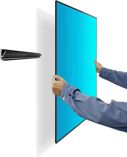 No Stud TV Wall Mount, Drywall Studless TV Hanger No Damage, No Drill, Non Screws, Dry Wall Flat Screen Tvs Easy Install Bar Bracket Fits VESA 12-55 Inch Tvs up to 99 Lbs, Include Hardware Levels1