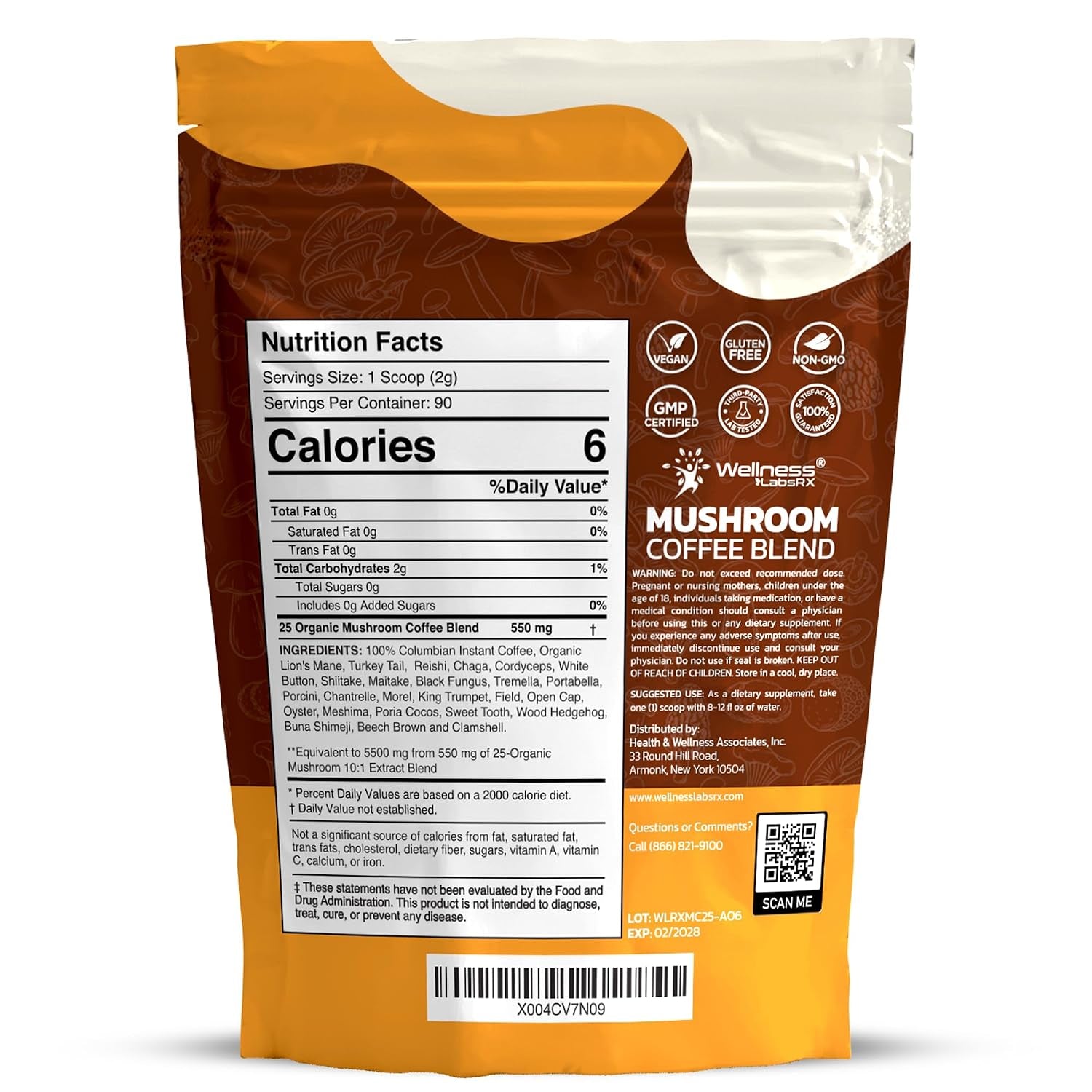 organic-mushroom-coffee-instant-25-in-1-lions-mane-reishi-90-servings-keto-friendly-third-party-tested-chaga-cordyceps-shiitake-functional-blend-smooth-rich-taste-gut-focus-support-1-pack