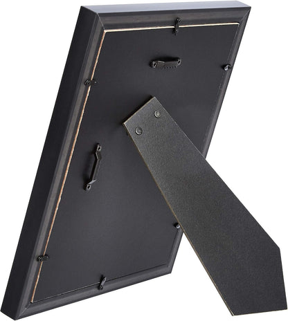 Rectangular Photo Picture Frame, 8" X 10", Wall Hanging or Tabletop Display, Black, 2-Pack, Horizontal or Vertical4