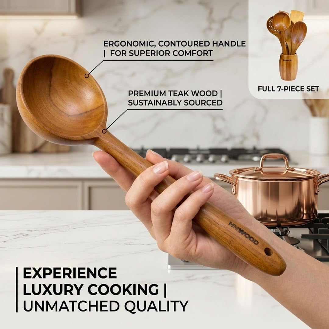 wooden-utensil-set-with-holder-teak-wood-cooking-spoons-slotted-spatula-skimmer-ladle-7-piece