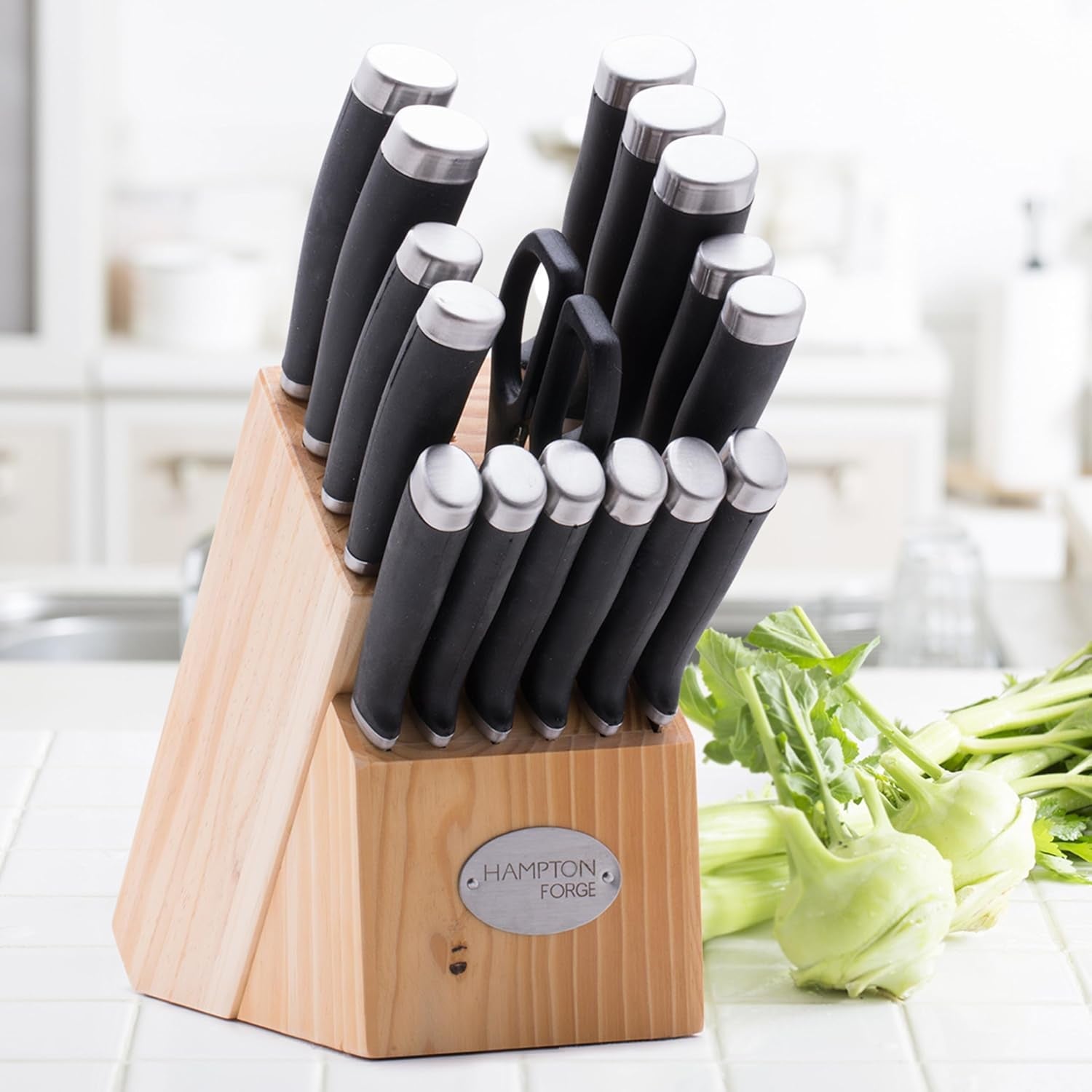 epicure-black-17-piece-kitchen-knife-set-stainless-steel-wood-block-slip-resistant-ergonomic-handles-includes-chef-and-bread-knives-gift-for-women