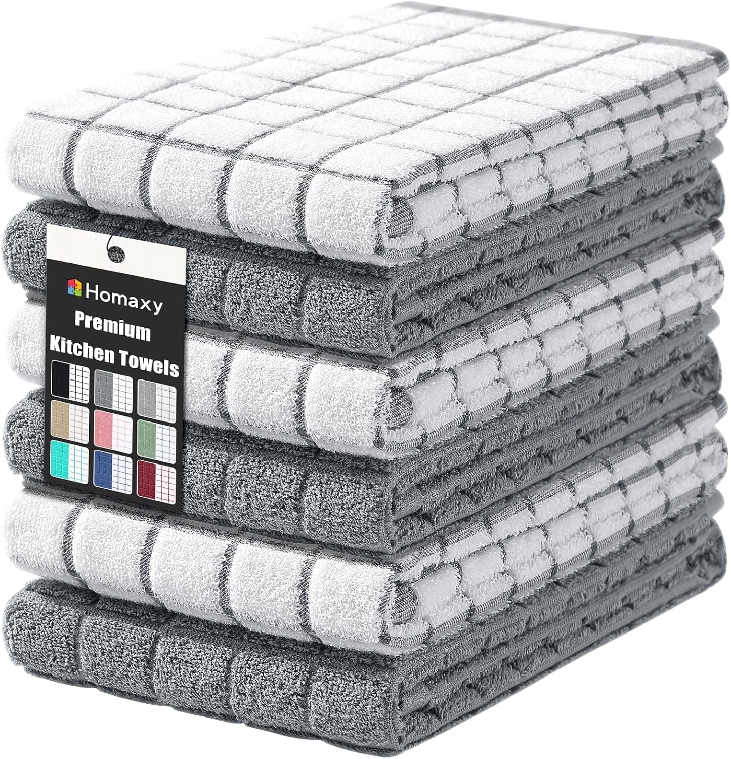 large-premium-cotton-kitchen-towels-16x-28-6-pack-grey-natural-ring-spun-390-gsm-dish-towels-super-absorbent-terry-kitchen-hand-towels-soft-tea-towels-with-hanging-loop
