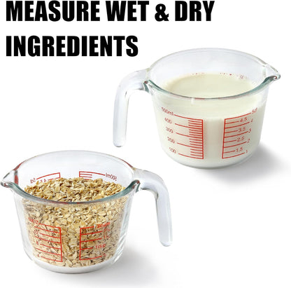 Glass Measuring Cup for Baking and Cooking, Apartment Kitchen Tools (16 Oz)7