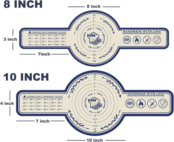 Large Silicone Bread Sling for Dutch Oven, 2 Pack (10" Round) – Non-Stick & 500°F Heat Resistant Sourdough Mat, Easy to Clean, Reusable Food-Grade Sourdough Sling – Fits 7 Qt and up Dutch Ovens9