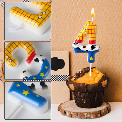 Birthday Number Candles, Cartoon Story Number Candles, Cartoon Cake Decorations, Birthday Decoration Supplies, Suitable for Party Celebrations (4)3