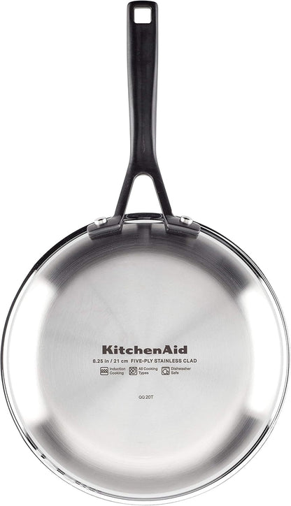 Kitchenaid 5-Ply Clad Stainless Steel Cookware Induction Pots and Pans Set, 10-Piece, Polished Stainless Steel8