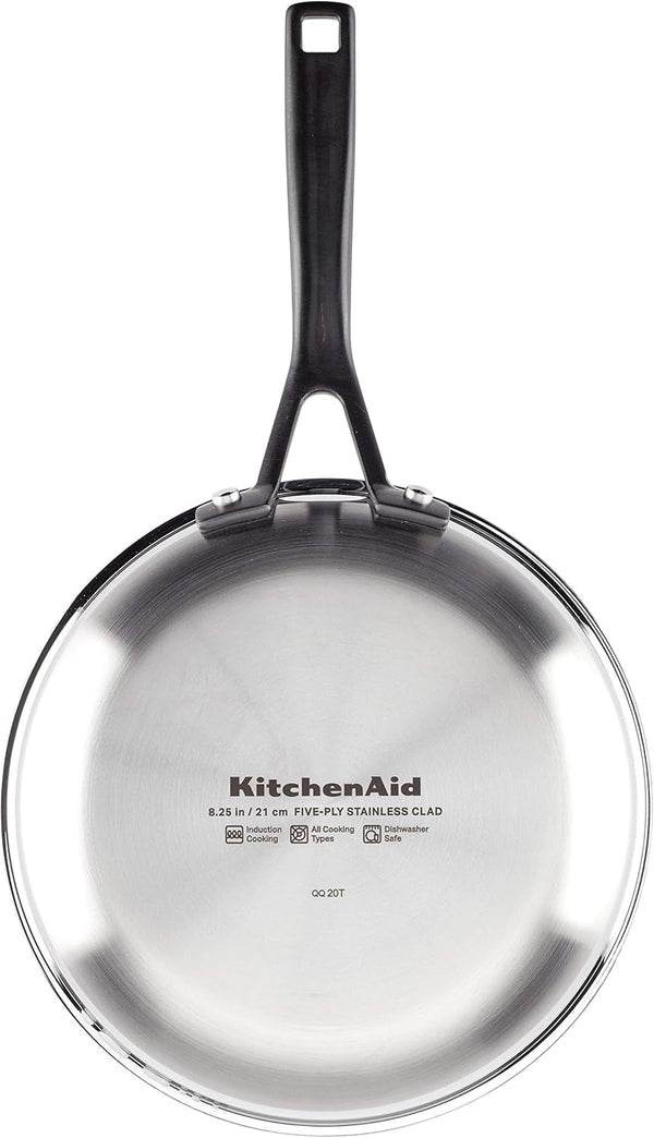 Kitchenaid 5-Ply Clad Stainless Steel Cookware Induction Pots and Pans Set, 10-Piece, Polished Stainless Steel8