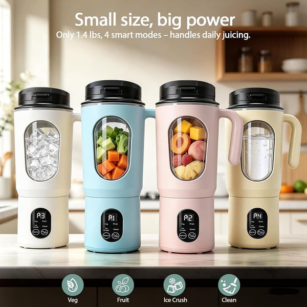 Personal Blender Smoothies, 580ML USB-C Rechargeable | Portable Blender Cup, 12-Blade Smoothie Maker with Travel Lid, Handle & LED Display for Gym, Office, Travel and Outdoor7