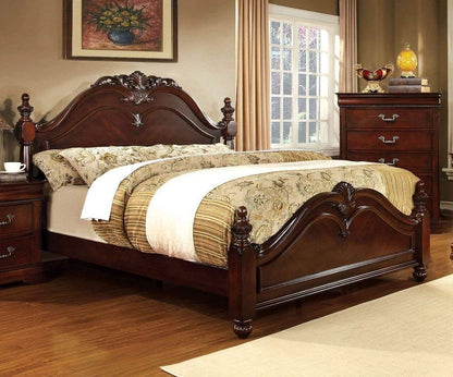 BED Poster Bed, Box Spring Required, King, Cherry1
