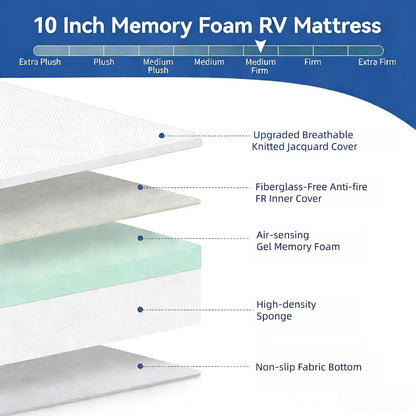 Short King Mattress 10 Inch Firm Memory Foam Bed Mattress in a Box4