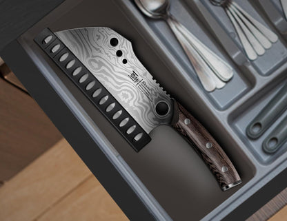 Meat Cleaver Chef Knife with Sheath, 7.7 Inch Butcher Knife9