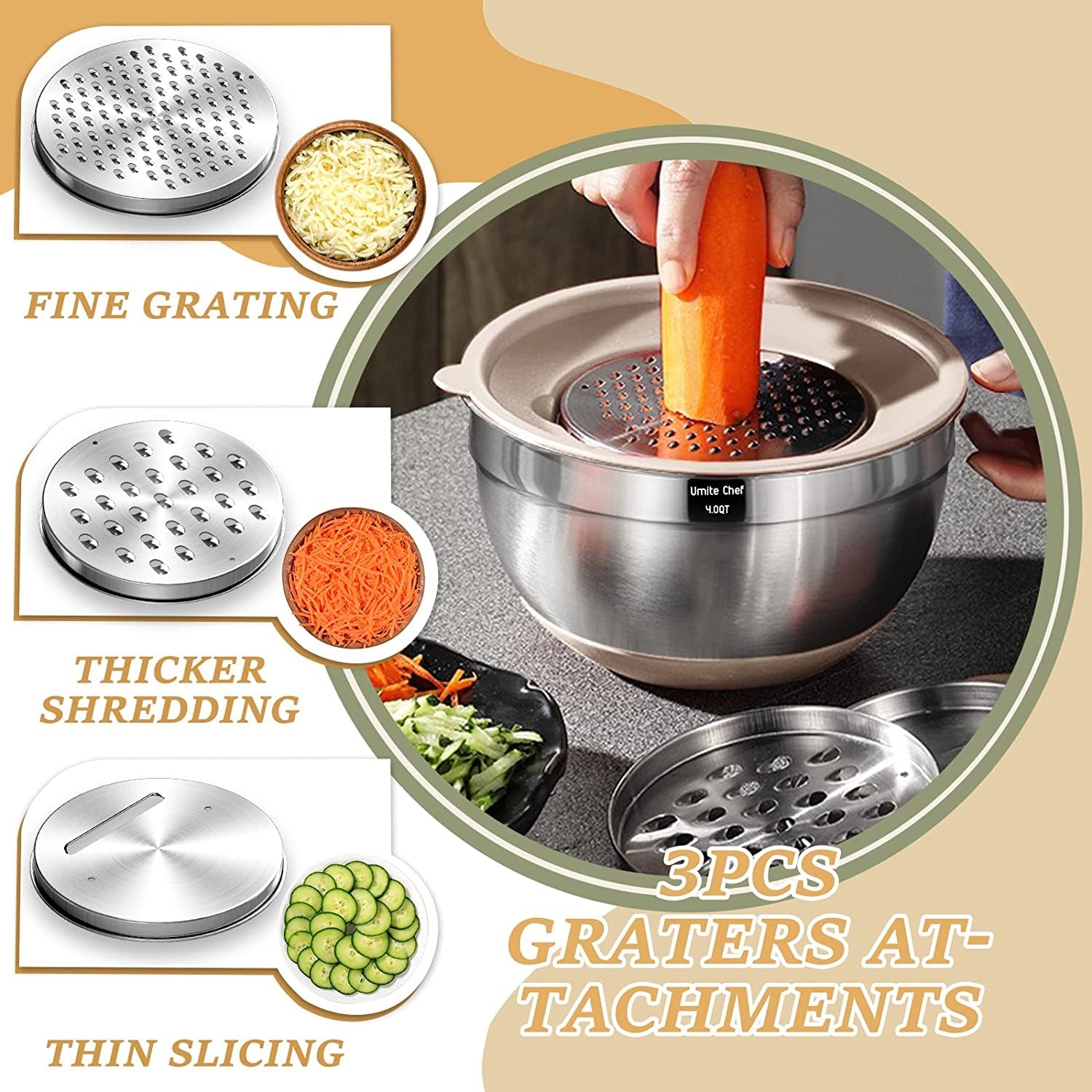 mixing-bowls-with-airtight-lids-set-26pcs-stainless-steel-khaki-bowls-with-grater-attachments-non-slip-bottoms-kitchen-gadgets-set-size-7-4-2-5-2-0-1-5-1qt-great-for-mixing-serving