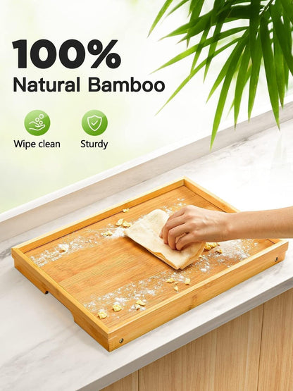 Bamboo Bed Tray Table with Foldable Legs, Breakfast Tray for Sofa, Bed, Eating, Working, Used as Laptop Desk Snack Tray by7