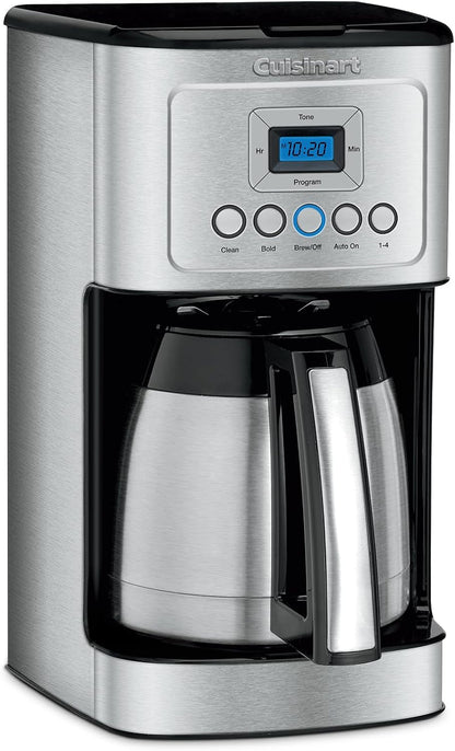 12-Cup Coffee Maker, Programmable Perfectemp Thermal Carafe Coffee Machine with 1-4 Cup Setting, Brew Strength Control and Brew Pause, Stainless Steel, DCC-3400NAS, Silver | Everyday Coffee Machine with 24-Hour Programmability, 1-4 Cup Setting, Strength Options & Brew Pause, DCC-3400NAS1