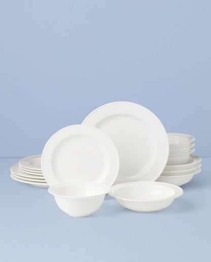 Studio 1414 Rimmed Bone China 16-Piece Dinnerware Set for 42