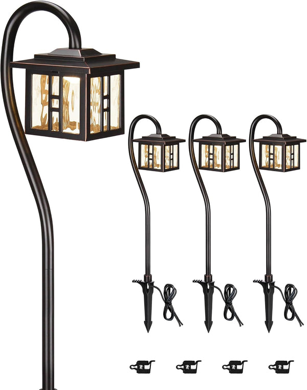 Low Voltage Landscape Lighting, 4-Pack LED Pathway Lights Outdoor1