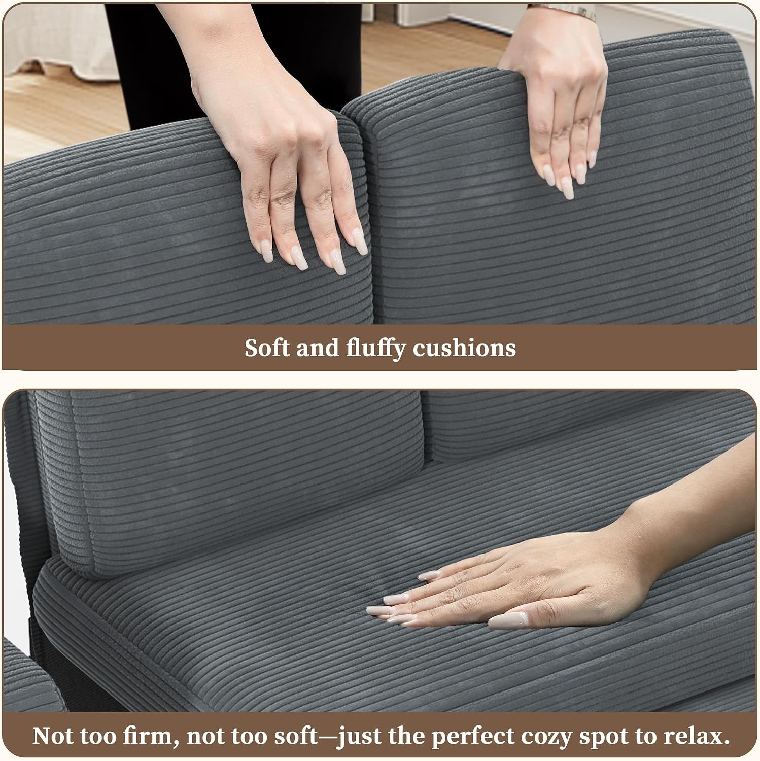 sectional-sleeper-sofa-with-pull-out-couch-bed-5-seats-modular-l-shaped-cloud-couch-with-storage-chaise-dual-arm-storage-usb-charging-adjustable-backrest-sofa-grey-corduroy