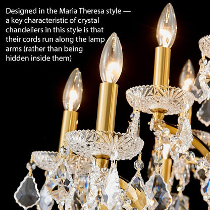 24 Lights Large Crystal Chandeliers for High Ceilings Brass Maria Theresa Chandelier Modern Chandelier Light Fixture for Foyer Living Room Hallway Entryway Staircase 55.1" H X 39.4" D7