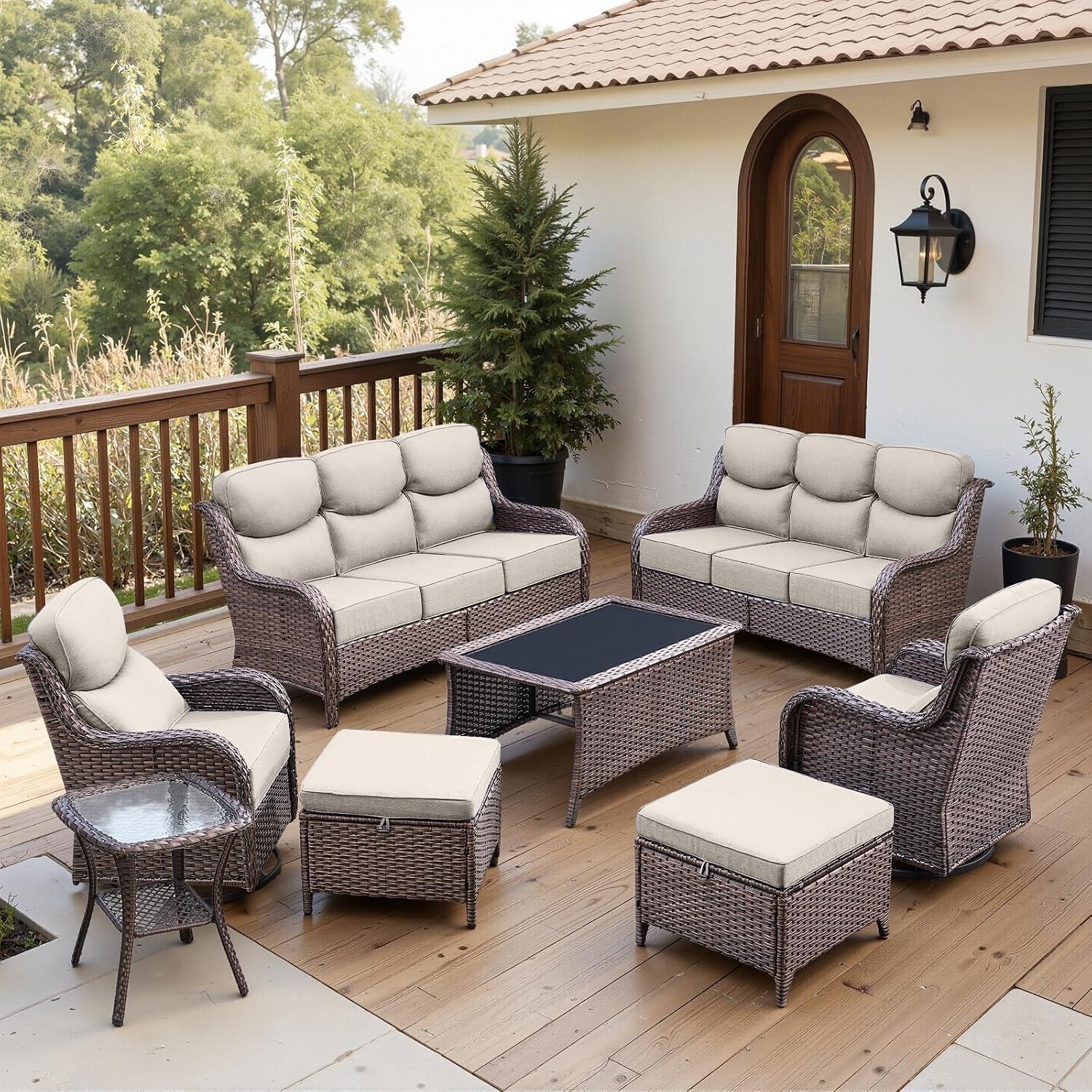luxury-6-thick-cushioned-8-pieces-patio-furniture-set-with-outdoor-couch-wicker-outdoor-conversation-set-with-high-back-swivel-rocker-chairs-for-deck-porch-yard-and-poolside-brown-beige