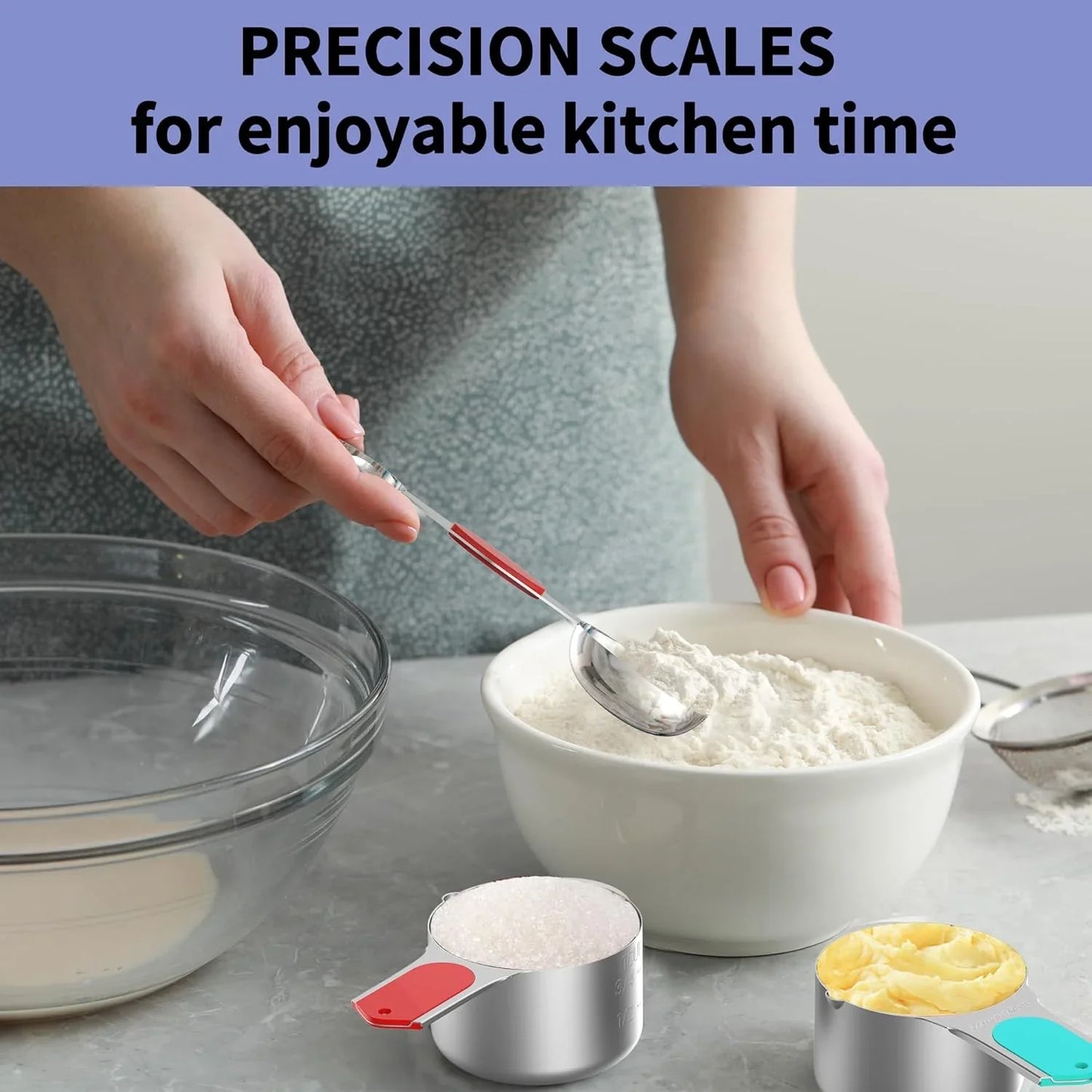 Magnetic Measuring Cups & Spoons Set with Liquid Cups