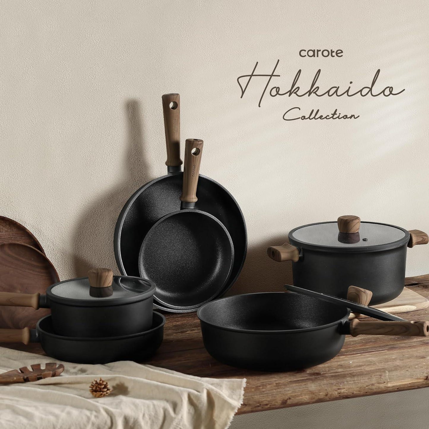 16-Piece Titanium Nonstick Cookware Set for Induction