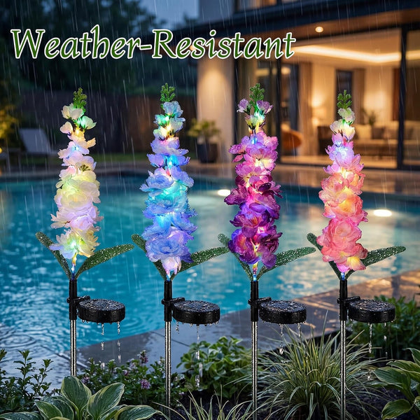 Solar Flower Lights Outdoor - 4 Packs 80 Leds Upgraded Solar Powered Lights for Garden Patio Yard Pathway Decor - Waterproof outside Solar Flower Decoration - Gift for Women Mom Grandma3