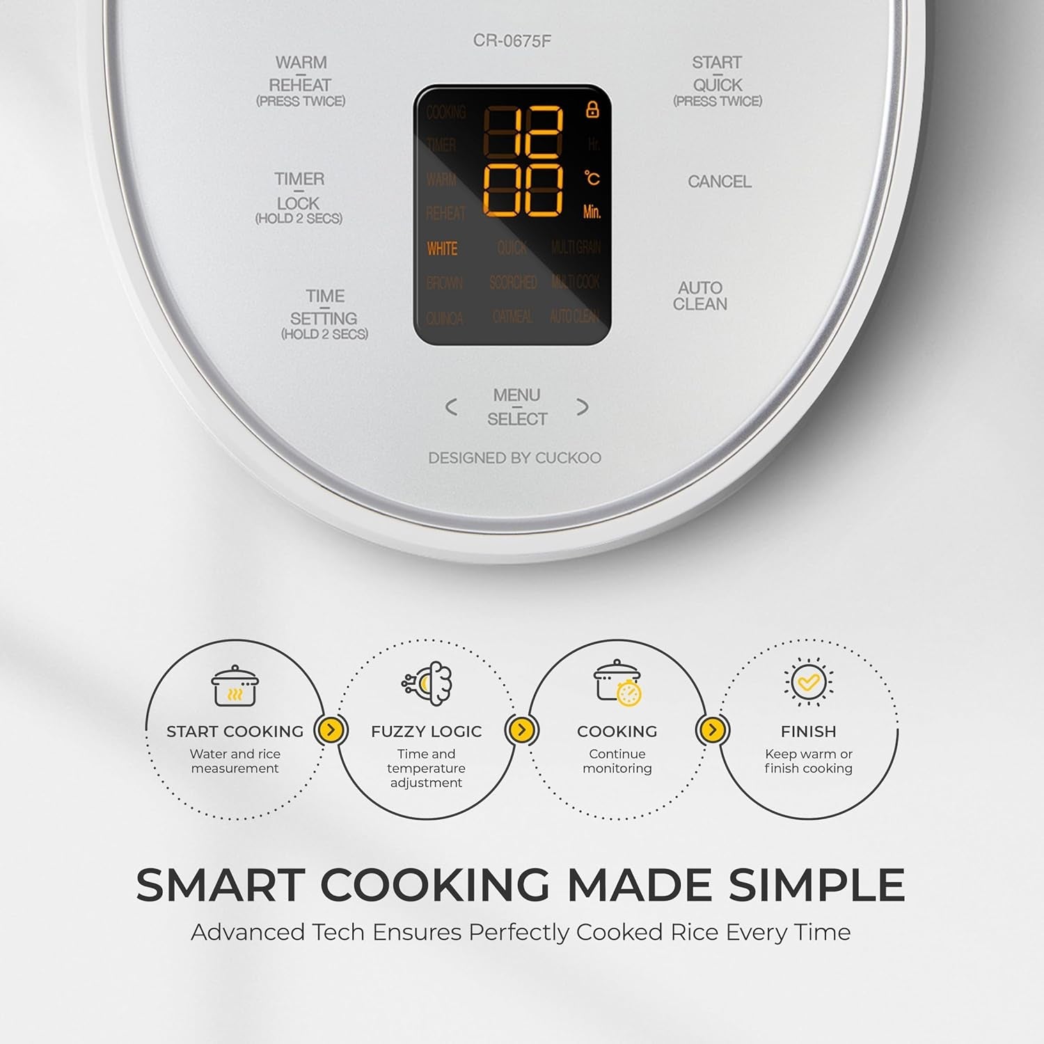 cuckoo-micom-fuzzy-logic-rice-cooker-12-cup-cooked-white-cr-0675fw-6-cup-uncooked-capacity-nonstick-inner-pot-10-cooking-modes-quick-white-rice-in-28-36-minutes-auto-clean