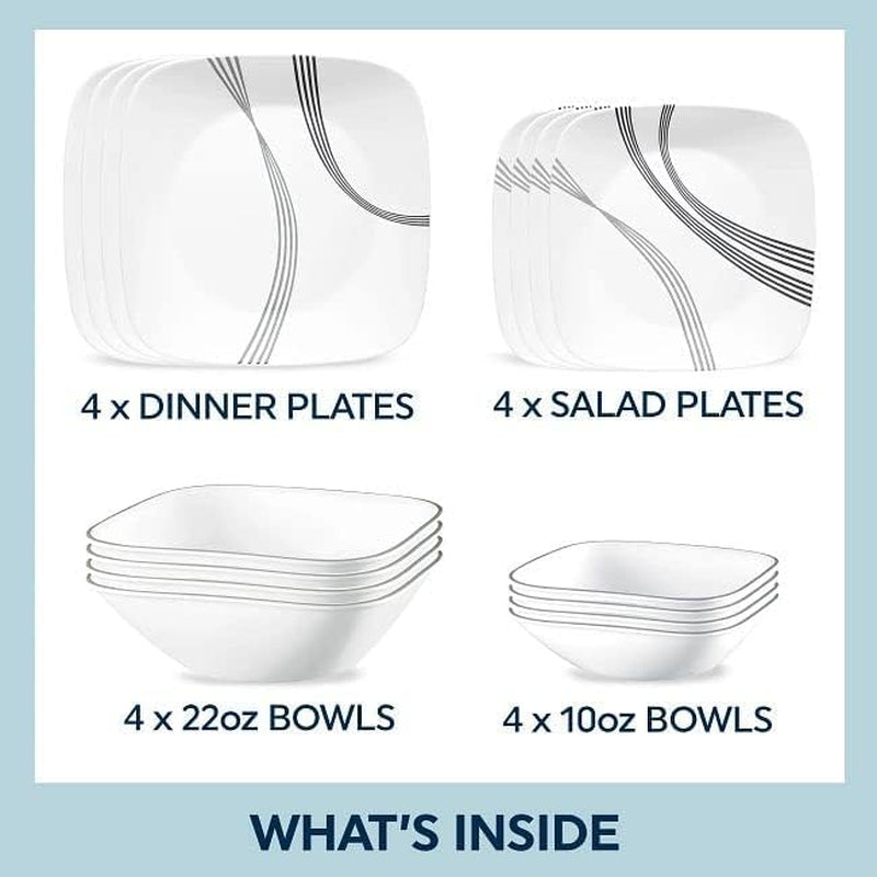 urban-arc-16pc-service-for-4-dinnerware-set-8-plates-bowls-chip-break-resistant-dinner-and-ware-white