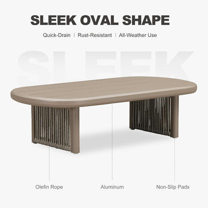 Patio Furniture Set 4-Piece Teak with Coffee Table L-Shaped8