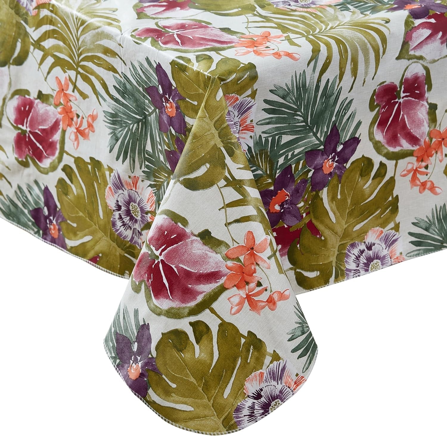kona-tropical-floral-70-inch-round-flannel-backed-tablecloth