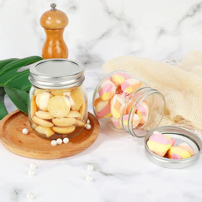 24 Pack 10 Oz Glass Mason Jars, Canning Jars with Regular Mouth Lids | 300 Ml Glass Jars Storage Containers for Overnight Oats, Jam, Jelly, Honey, Beans, Spice, Wedding Party Favors, Shower Favors4