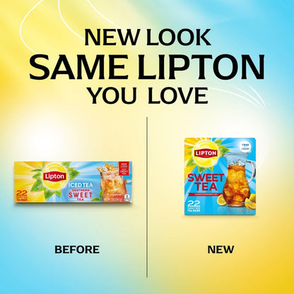 Lipton Southern Sweet Iced Tea Bags, Family Size, 132 Total Bags | Southern Sweet Iced Tea Bags (22Ct - Pack of 6) Black Tea Leaves plus the Perfect Amount of Sweetness3