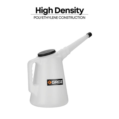 5-Liter HDPE Graduated Measuring Container, Flexible Pour Spout, Light Blue, Metric Liter Markings for Engine Oil, Coolant and Workshop Fluids (41880)3