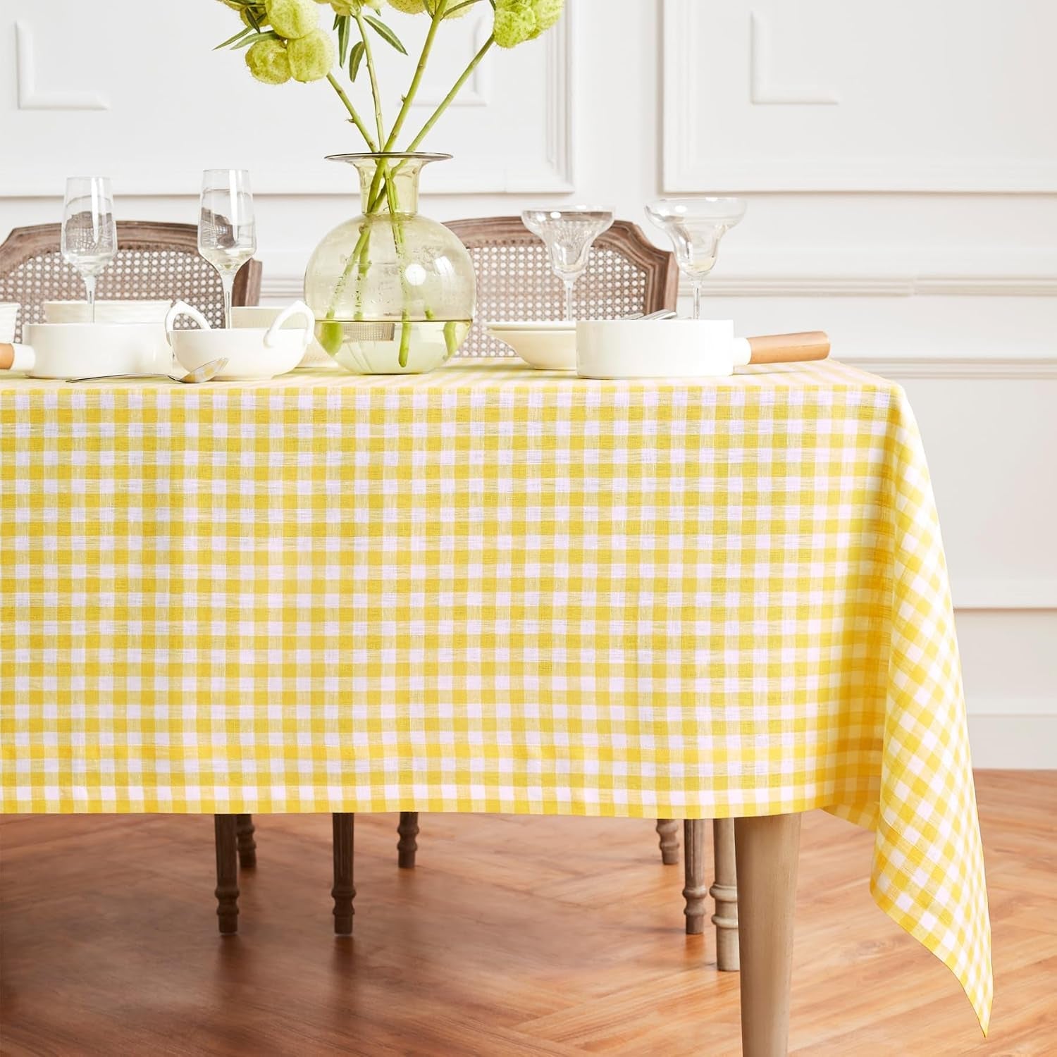 100-pure-linen-tablecloth-yellow-gingham-check-60-x-156-in